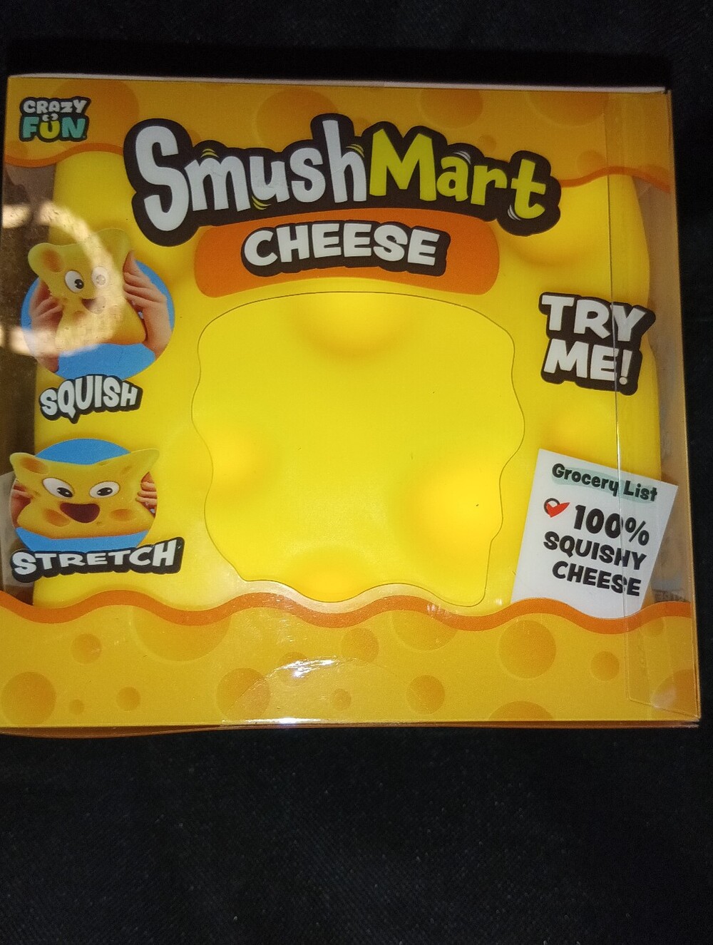 SmushMart Cheese Squishy Toy Crazy & Fun 100% Squishy Stretchy NWT